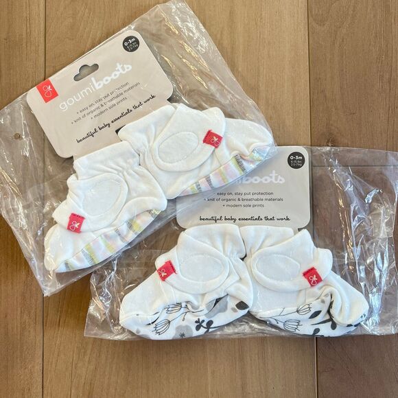 NWT Goumi Kids Baby Boots Enchanted Garden Geo Wave SZ 0-3mo Baby Bamboo Booties - Picture 1 of 3